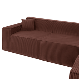 Beat Corner Sofa Corduroy Copper Burgundy
