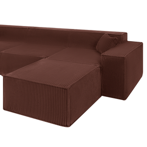Beat Corner Sofa Corduroy Copper Burgundy