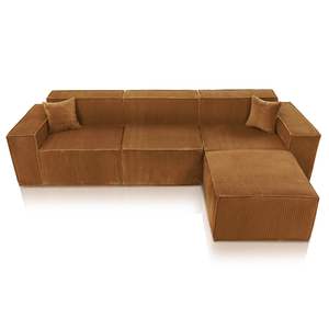 Beat Corner Sofa Corduroy Ochre Yellow