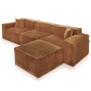 Beat Corner Sofa Corduroy Ochre Yellow