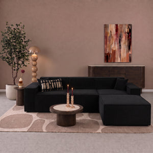 Beat Corner Sofa Corduroy Black