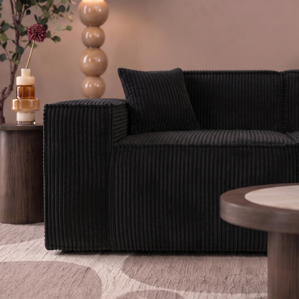 Beat Corner Sofa Corduroy Black