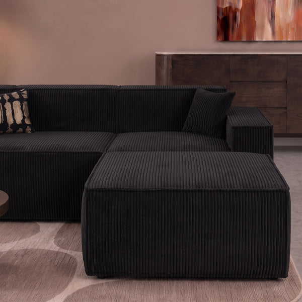 Beat Corner Sofa Corduroy Black