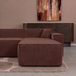 Beat Corner Sofa Corduroy Copper Burgundy