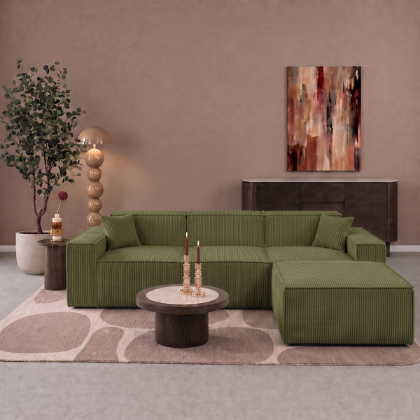 Beat Corner Sofa Corduroy Green