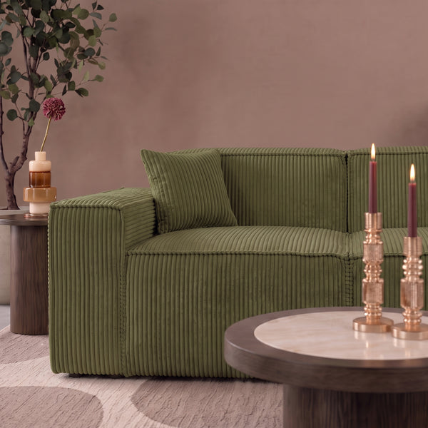 Beat Corner Sofa Corduroy Green