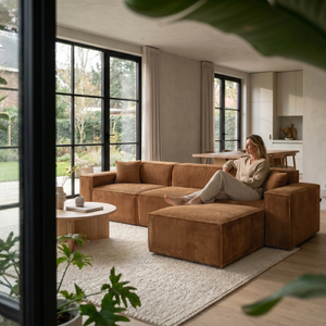 Beat Corner Sofa Corduroy Ochre Yellow