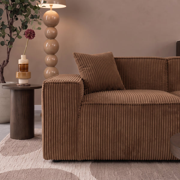 Beat Corner Sofa Corduroy Ochre Yellow
