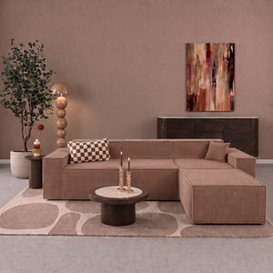 Beat Corner Sofa Corduroy Pink