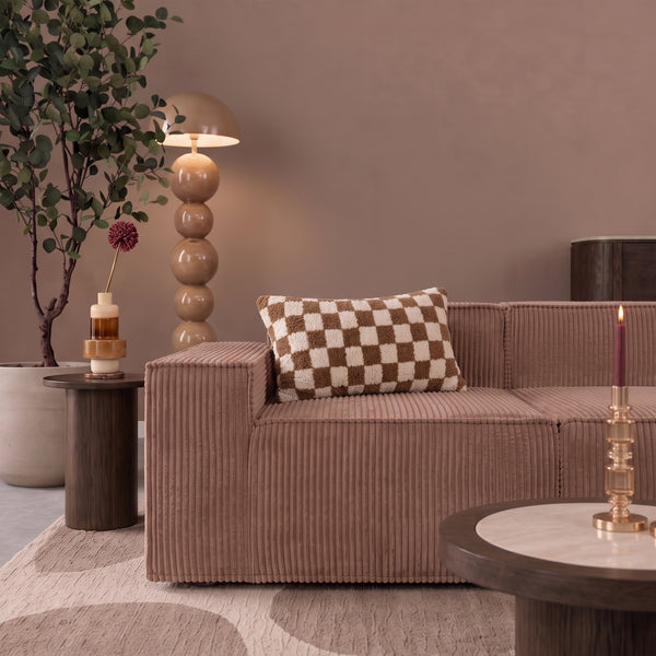 Beat Corner Sofa Corduroy Pink