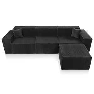 Beat Corner Sofa Corduroy Black
