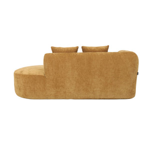 Chaise Longue Emily Chenille Ochre Yellow