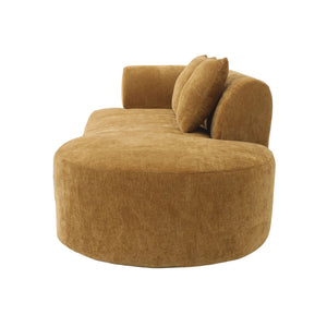 Chaise Longue Emily Chenille Ochre Yellow