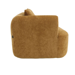 Chaise Longue Emily Chenille Ochre Yellow