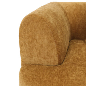 Chaise Longue Emily Chenille Ochre Yellow