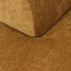 Chaise Longue Emily Chenille Ochre Yellow