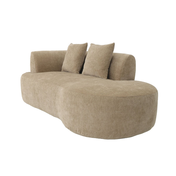 Chaise Longue Emily Chenille Taupe