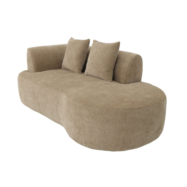 Chaise Longue Emily Chenille Taupe