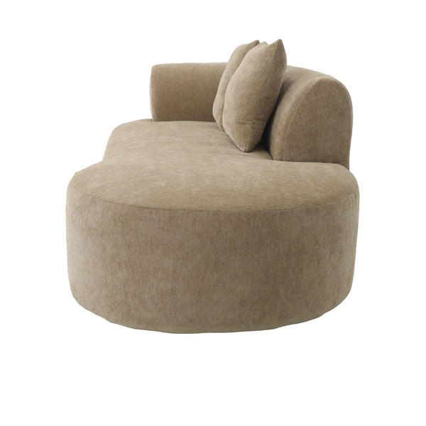 Chaise Longue Emily Chenille Taupe