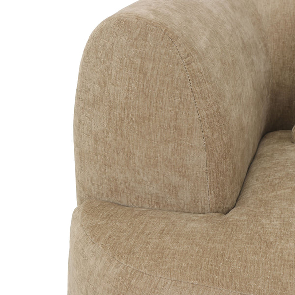 Chaise Longue Emily Chenille Taupe
