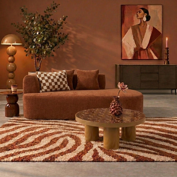 Chaise Longue Emily Chenille Copper