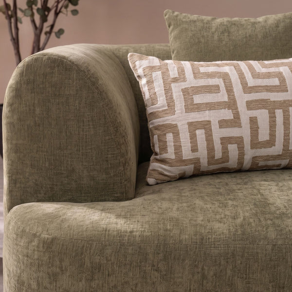 Chaise Longue Emily Chenille Sage Green
