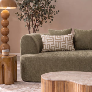 Chaise Longue Emily Chenille Sage Green