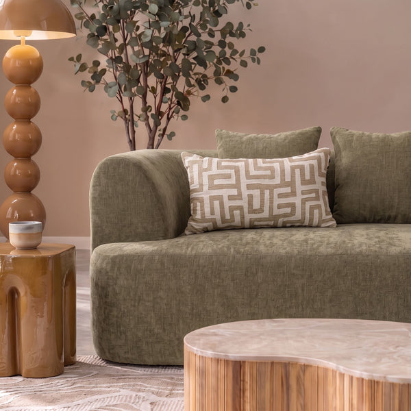 Chaise Longue Emily Chenille Sage Green