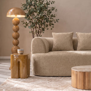 Chaise Longue Emily Chenille Taupe