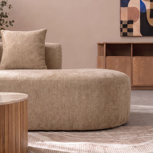 Chaise Longue Emily Chenille Taupe