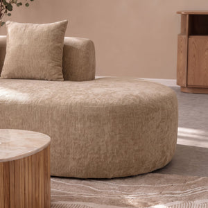 Chaise Longue Emily Chenille Taupe