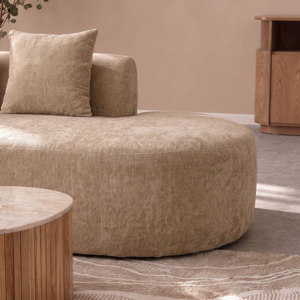 Chaise Longue Emily Chenille Taupe