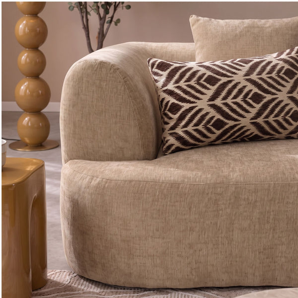 Chaise Longue Emily Chenille Taupe