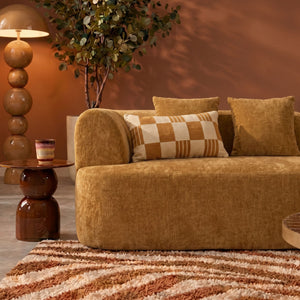 Chaise Longue Emily Chenille Jaune Ocre