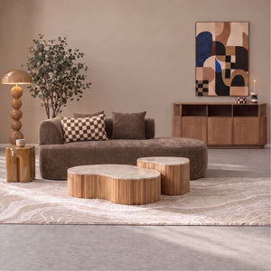 Chaise Longue Emily Chenille Brown
