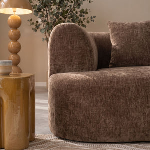 Chaise Longue Emily Chenille Brown