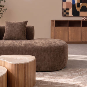 Chaise Longue Emily Chenille Brown