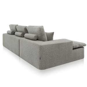 Lazy Corner Sofa Bouclé Brown Left