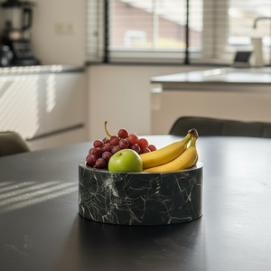 Fruitschaal Marmer Zwart