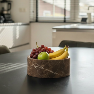 Fruitschaal Marmer Bruin