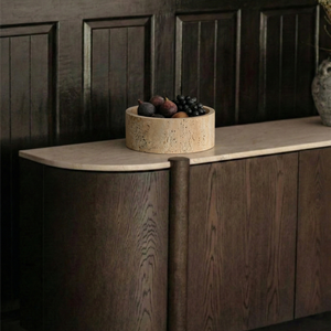 Travertin-Obstschale Beige