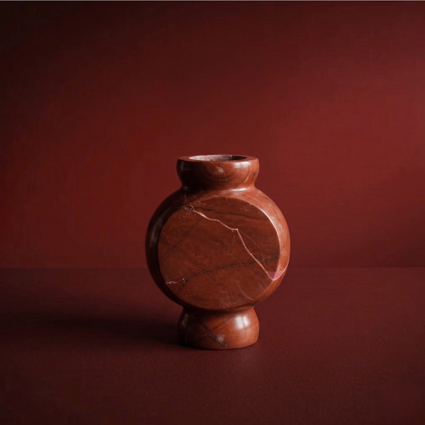 Marmeren Vaas Circle Rood
