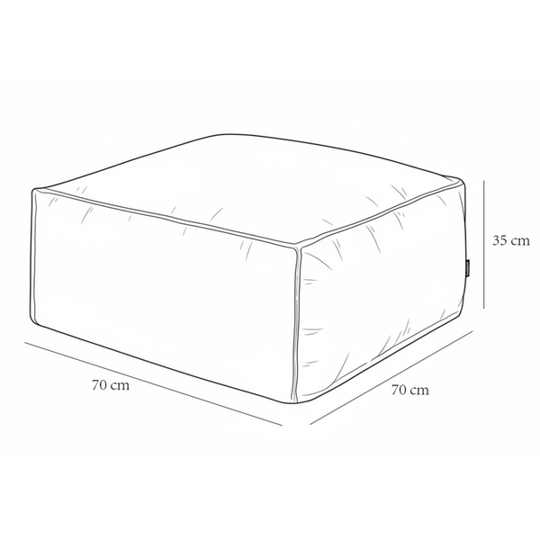 Outdoor Hocker Kiki Grey