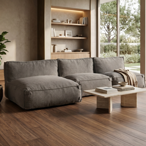 Modulares Indoor Ecksofa Kiki Bouclé Braun