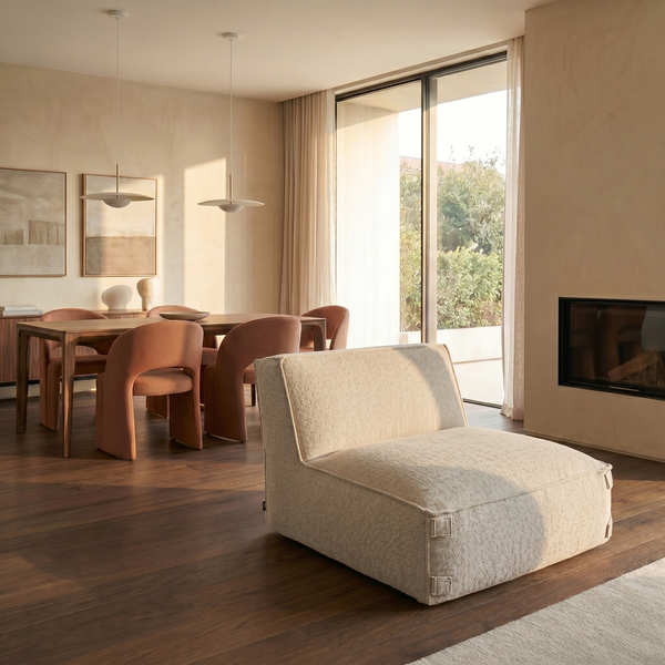 Modulares Indoor Ecksofa XL Kiki Bouclé Taupe