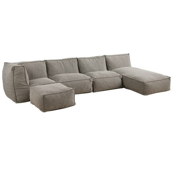 Modulaire Indoor Hoekbank XL Kiki Bouclé Bruin