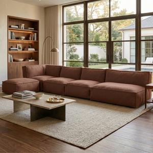 Modular Indoor Lounge Sofa Kiki 4,5 seater Bouclé Copper