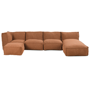 Canapé d'angle modulaire intérieur XL Kiki Bouclé Cuivre