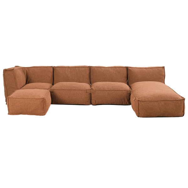 Canapé d'angle modulaire intérieur XL Kiki Bouclé Cuivre
