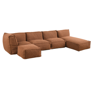 Canapé d'angle modulaire intérieur XL Kiki Bouclé Cuivre